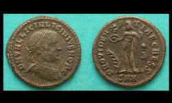 Licinius II, Jupiter Victory on Globe with Delta Reverse